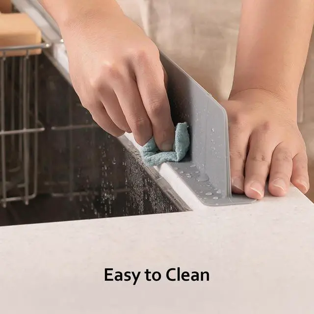 Alt view image 4 of 7 - 1 Pack Sink Splash Guard for Faucet, Kitchen Water Guard, Gray