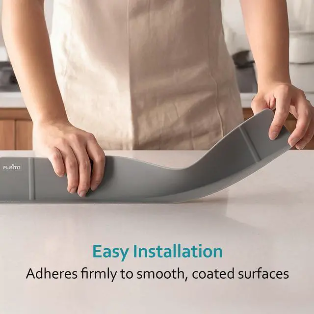 Alt view image 2 of 7 - 1 Pack Sink Splash Guard for Faucet, Kitchen Water Guard, Gray