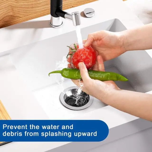 Alt view image 5 of 7 - Garbage Disposal Splash Guard Collar Sink Baffle, Food Waste Disposer Parts Accessories, 3-1/8 Inch Multi-function Drain Plugs for Garbage Disposals