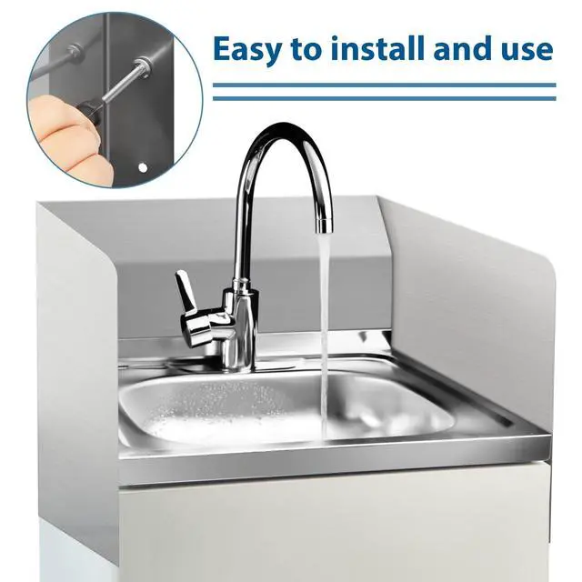 Alt view image 5 of 7 - 15 x 12 Inch Stainless Steel Sink Splash Guard