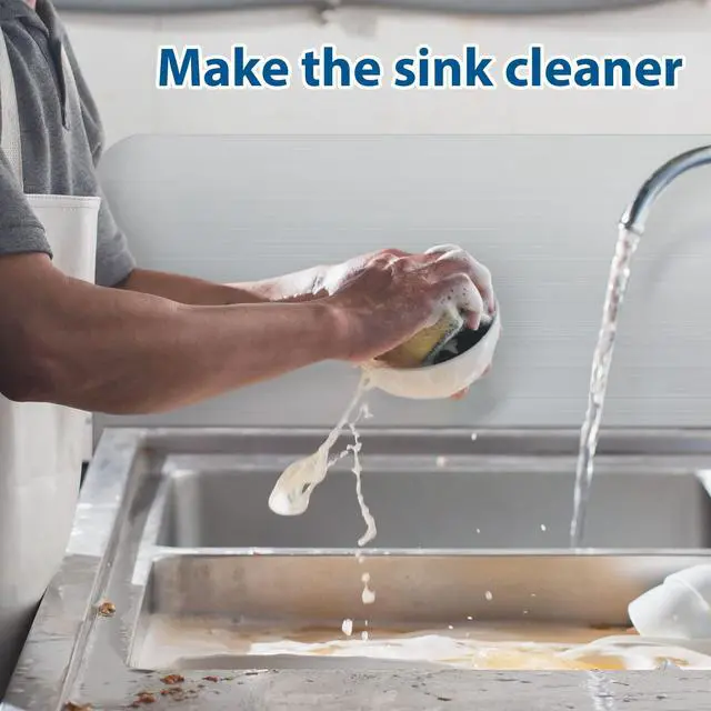 Alt view image 6 of 7 - 15 x 12 Inch Stainless Steel Sink Splash Guard