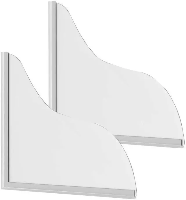 Main image of Shower Splash Guard Kit - Large Size Thickened Water Blocker with Extra-strong Adhesive for Walk-in Shower/Bathroom/Bathtub/Kitchen Sink - White Frosted/Matte Acrylic Plate Pack of 2(10"x12")