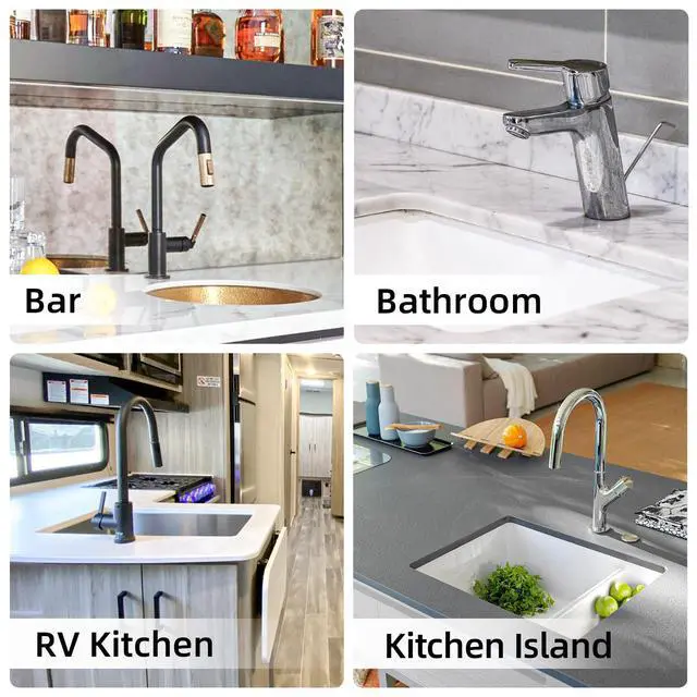 Alt view image 6 of 7 - Faucet Mat for Kitchen Sink Cuttable, 24 Inch Long Sink Splash Guard Behind Faucet, Super Absorbent Diatomite Sink Protector Mat, Bathroom Water Splash Guard Fast Dry, Easy to Cut, Black