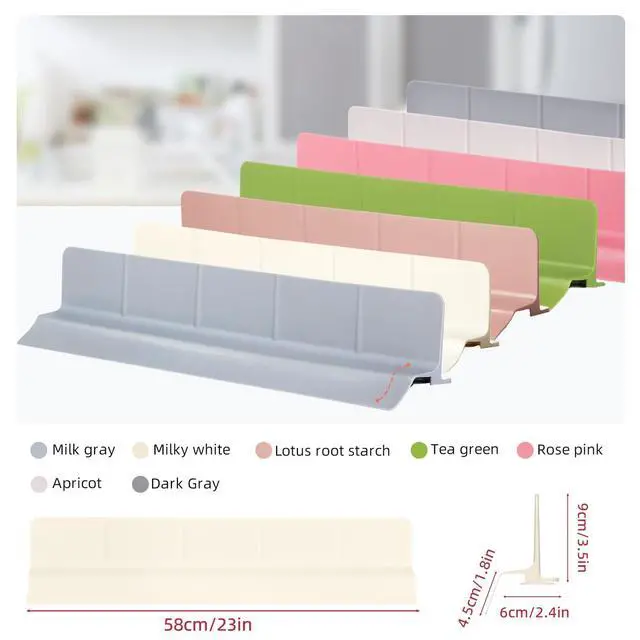 Alt view image 3 of 7 - 23" Ultra Silicone Sink Splash Guard Released in 2026,Self-Draining Water Splash Guard for Kitchen Sink,Bathroom and Island,with 3.5" High Splash Guard & 7 Strong Suction Cup (Beige)