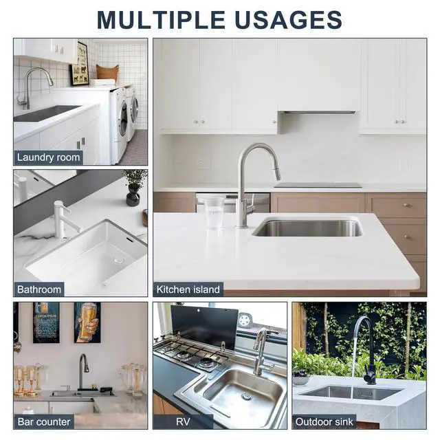 Alt view image 7 of 7 - Kitchen Sink Splash Guard Silicone Faucet Mat for Kitchen Sink Grey