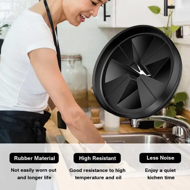 Alt view image 6 of 7 - Sink Baffle 3 3/8" QCB-AM Replacement for InSinkErator Evolution Series, Garbage Disposal Splash Guards Removable Quiet Collar Drain Plugs, Garbage Disposer Accessories
