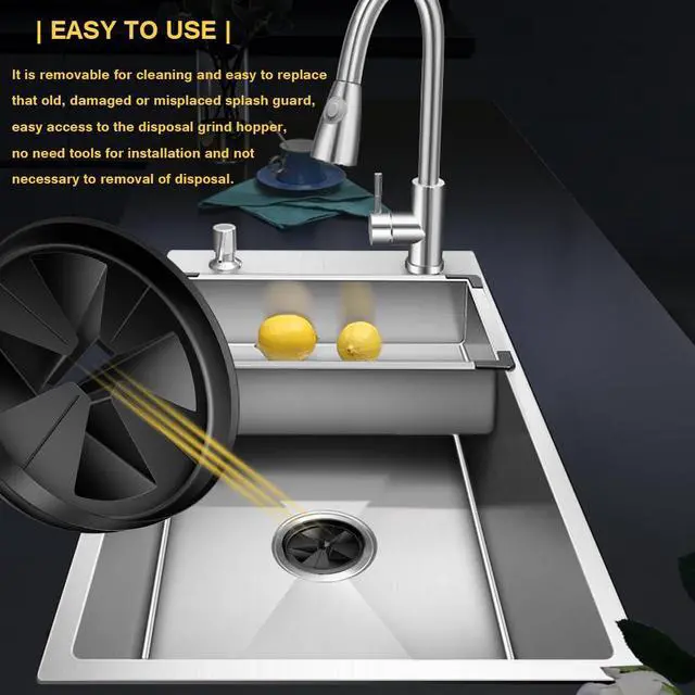 Alt view image 5 of 7 - Sink Baffle 3 3/8" QCB-AM Replacement for InSinkErator Evolution Series, Garbage Disposal Splash Guards Removable Quiet Collar Drain Plugs, Garbage Disposer Accessories