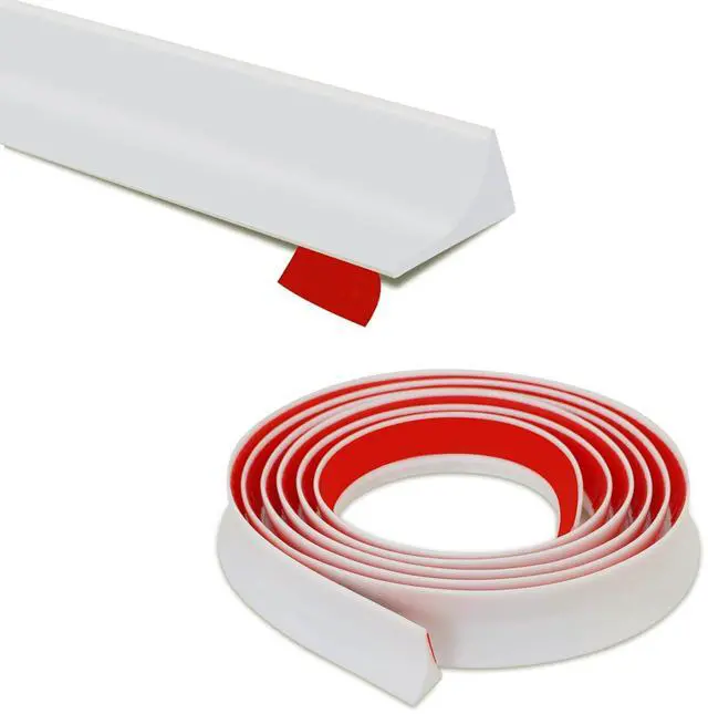 Main image of Shower Threshold Water Dam,Walk in Shower Water Guard, Shower Dam Water Barrier Bathroom Sink Splash for Dry And Wet Separation Caulk Seal Strip Edge Trim (39Inch, White)