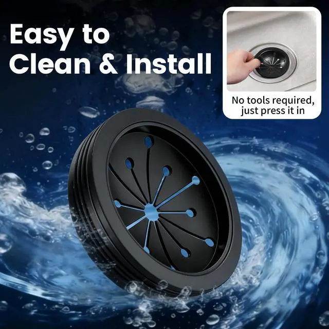 Alt view image 5 of 7 - Garbage Disposal Splash Guard, 2 Pack 3 1/8" Sink Baffle Disposer Drain Splash Guard Collar Rubber Replacement Quiet Cover for Waste King, Whirlaway, GE Disposer