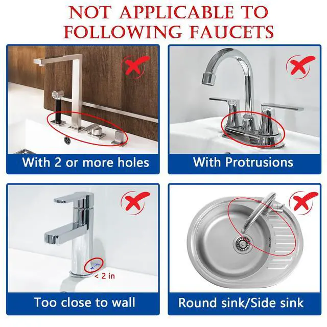 Alt view image 6 of 7 - Silicone Faucet Mat for Kitchen Sink Gen 2 Splash Guard with Upgraded Outlet & Slope 18 x 5.1 Water Catcher & Sink Sponge Holder for Kitchen and Bathroom (Black)