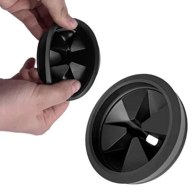 Alt view image 4 of 7 - 3 1/8 Inch Garbage Disposal Sink Baffle Splash Guard, Quiet Collar, Black Rubber, Perfect Fit for Insinkerator, Moen, Waste King, GE Disposer