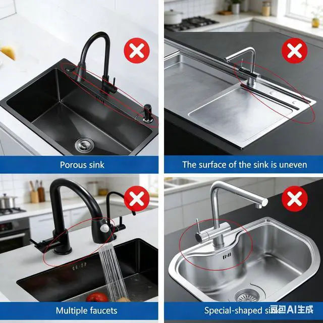 Alt view image 6 of 7 - Kitchen Sink Splash Guard Gen2-30" x 6'' Silicone Sink Mat Splash Guard fit for Countertop, Bathroom,Farmhouse,RV (off white)