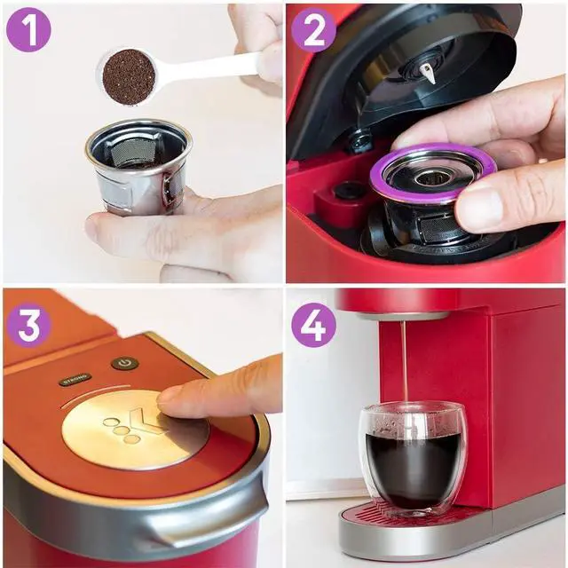 Alt view image 3 of 6 - 1 Pack Reusable K Cups Coffee Filter Stainless Steel K Cup Reusable Coffee Pods Filters Compatible for Keurig 1.0 & 2.0 Coffee Makers Refillable Capsule Cup Metal Coffee Filter