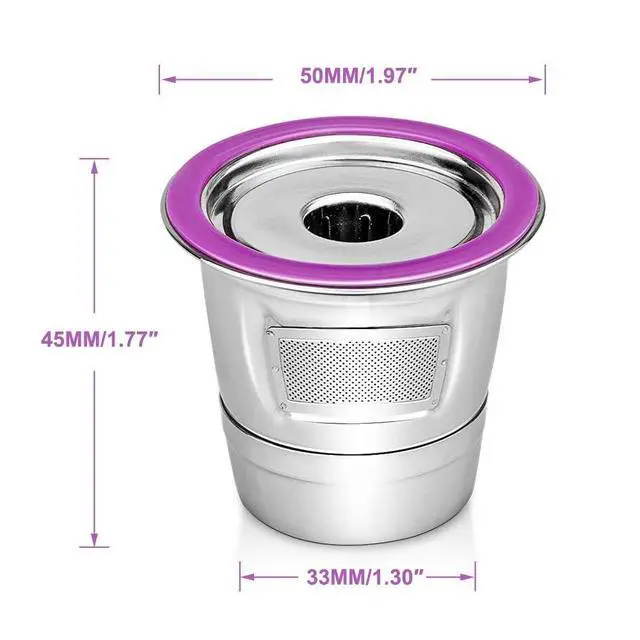 Alt view image 6 of 6 - 1 Pack Reusable K Cups Coffee Filter Stainless Steel K Cup Reusable Coffee Pods Filters Compatible for Keurig 1.0 & 2.0 Coffee Makers Refillable Capsule Cup Metal Coffee Filter