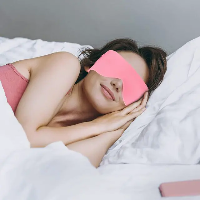 Alt view image 7 of 7 - Zero Pressure Sleep Mask - Lightweight Breathable Blockout Eye Mask for Sleeping with Ear Hanging Elastic Strap for All Sleep Positions Men Women Soft and Comfortable Black Eye Blinder Travel