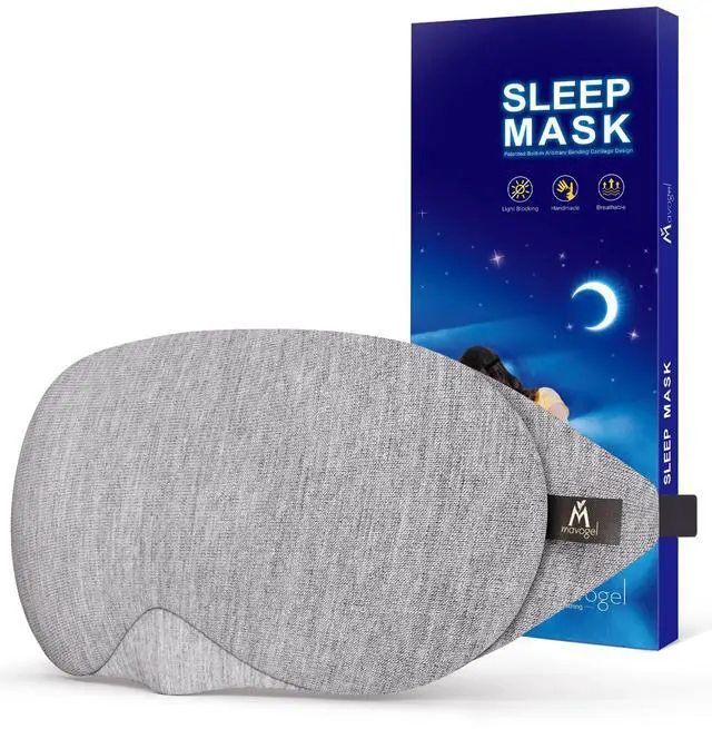Main image of Cotton Sleep Eye Mask, Light Blocking with Adjustable Nose Bridge