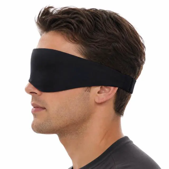 Alt view image 6 of 7 - Sleep Mask for Side Sleepers Patented Design, Cup-Shaped and Extra-Soft, 100 Blackout Eye Mask Shades Cover for Men and Women Home or Travel, Machine Washable, Black