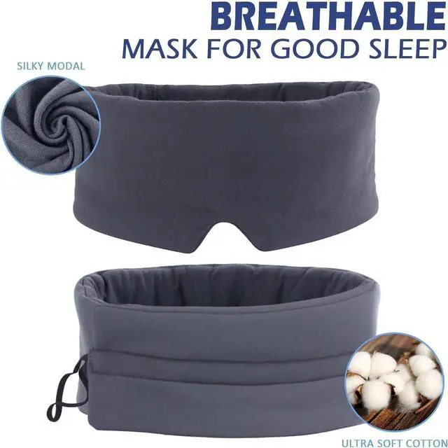 Alt view image 3 of 7 - Full Coverage Sleep Mask for Sleeping, Light Blocking Eye Mask