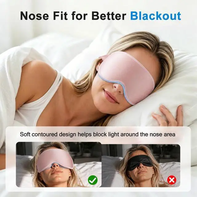 Alt view image 2 of 7 - Weighted Eye Masks for Sleep, 3D Blackout Sleep Mask for Women