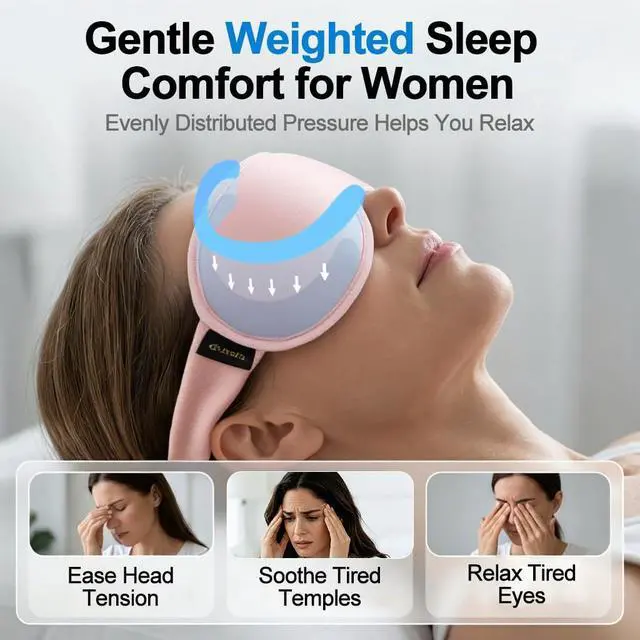Alt view image 3 of 7 - Weighted Eye Masks for Sleep, 3D Blackout Sleep Mask for Women
