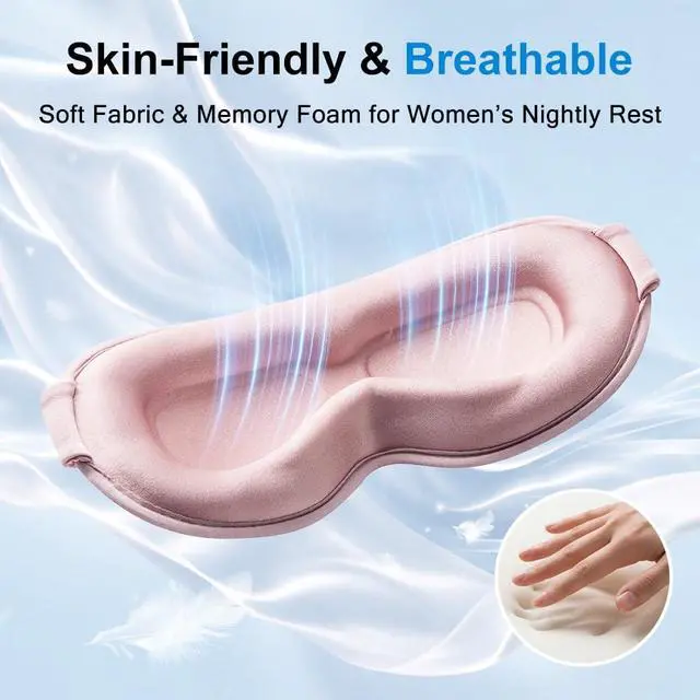 Alt view image 6 of 7 - Weighted Eye Masks for Sleep, 3D Blackout Sleep Mask for Women