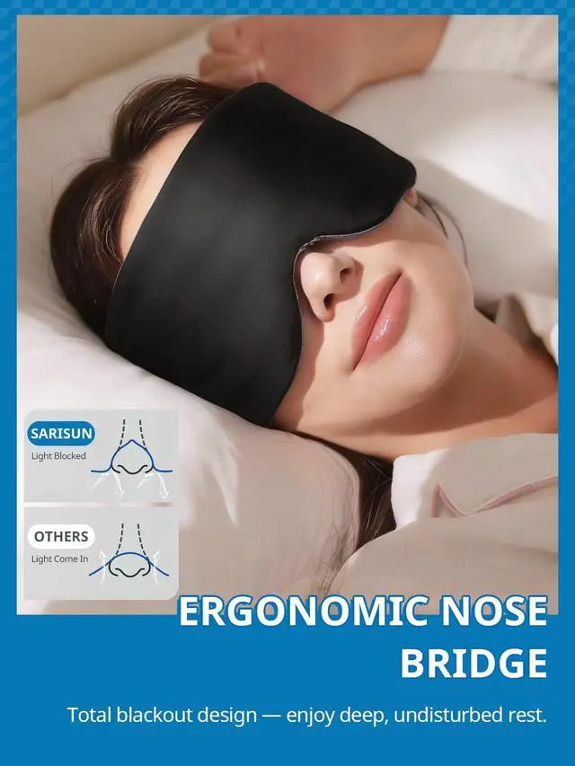 Alt view image 4 of 7 - Sleep Mask Dual-Side Blackout Eye Masks for Sleeping Men&Women