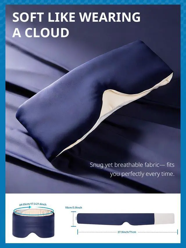 Alt view image 6 of 7 - Sleep Mask Dual-Side Blackout Eye Masks for Sleeping Men&Women