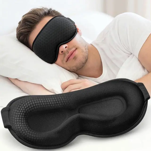 Main image of Blackout Weighted Eye Mask for Sleeping, 3D Contoured Sleep Mask for Men