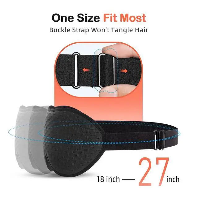 Alt view image 6 of 7 - Sleep Mask for Side Sleeper, Eye Mask Sleeping Women Men, 100% Light Blocking 3D Contoured Cup Sleeping Mask Soft No Eye Pressure Cover Blindfold Night Shade for Travel Nap Yoga, Black