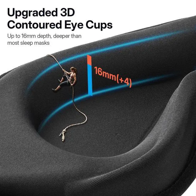 Alt view image 3 of 7 - Sleep Mask for Lash Extension, Blackout Sleeping Mask for Women Men