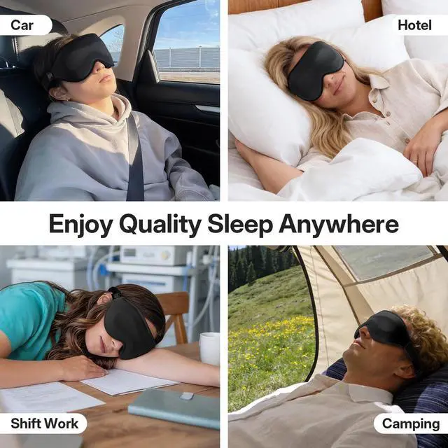 Alt view image 7 of 7 - Sleep Mask for Lash Extension, Blackout Sleeping Mask for Women Men