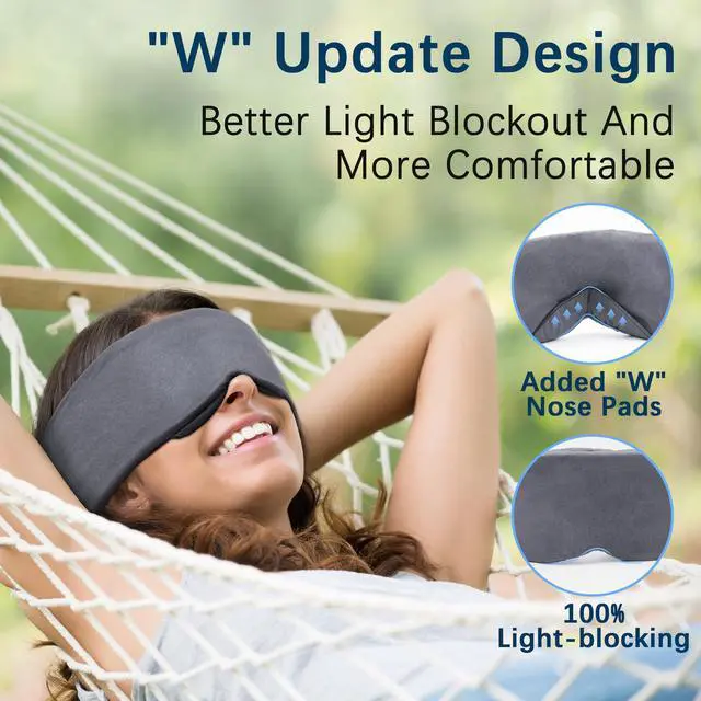 Alt view image 2 of 7 - Full Coverage Sleep Mask for Sleeping, 100% Light Blocking Eye Mask