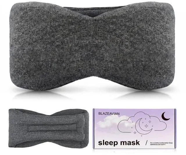 Main image of Sleep Mask for Women and Men, Soft Modal Blackout Eye Mask with Ear Coverage, Zero Pressure Blindfold for Side Sleepers, Adjustable Strap, Travel Essentials