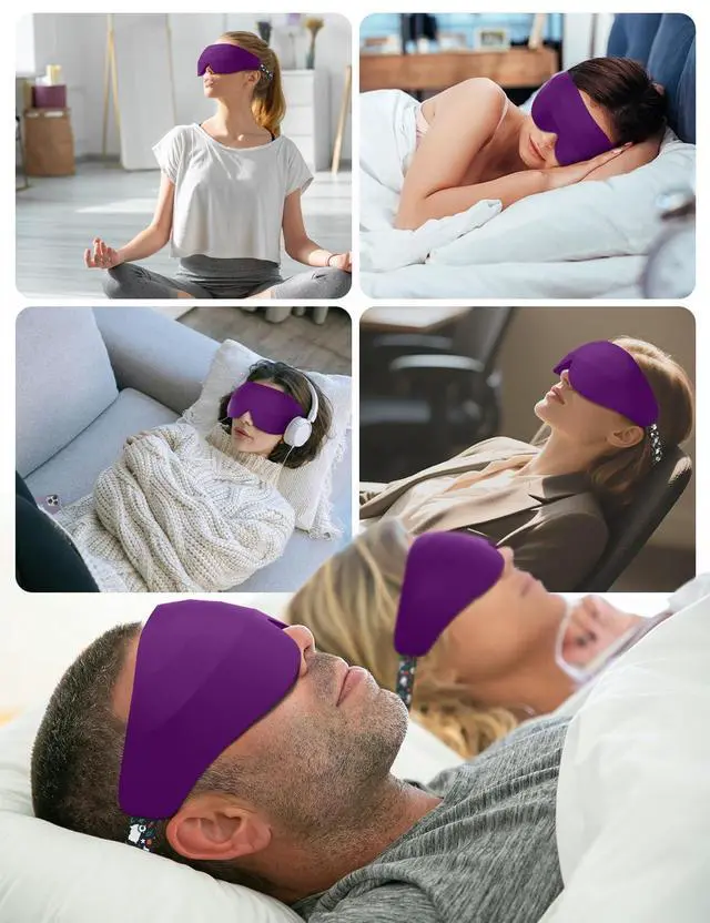 Alt view image 7 of 7 - Sleep Mask for Side Sleeper Women Men, EVA BELLE Eye Mask for Sleeping Light Blocking, 3D Sleeping Mask Blackout, Soft Breathable Eye Shade Cover with Adjustable Elastic Strap for Travel Home Nap Rest
