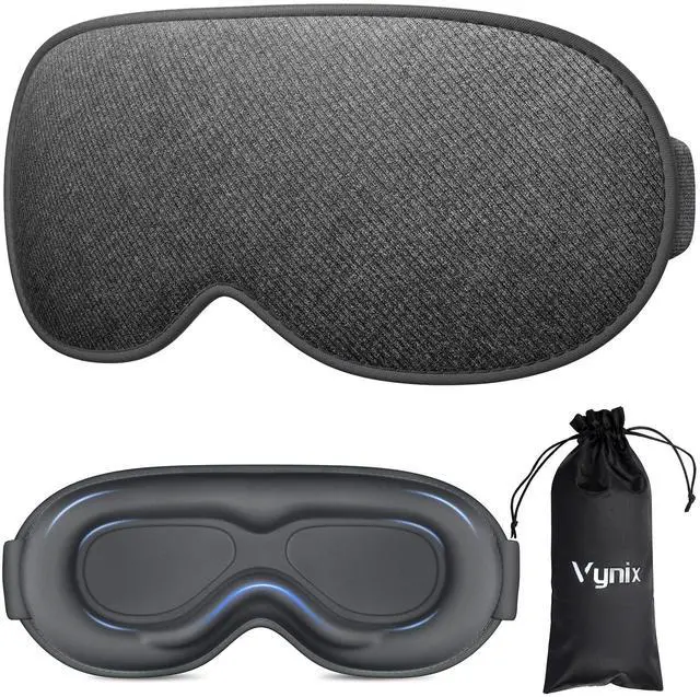 Main image of Sleep Mask for Men Women - 100% Blackout Eye Masks for Sleep, Zero Pressure 3D Sleeping Mask, Adjustable Light Blocking Eye Cover Blindfold for Travel, Nap, Night Work, Office - Gray