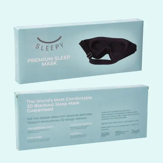 Alt view image 3 of 7 - 3D Sleep Mask, Contoured Eye Mask for Sleeping 100% Blackout, Zero Pressure, Adjustable Strap, Light Blocking Eye Cover for Side Sleepers & Back Sleepers, Travel, Men and Women