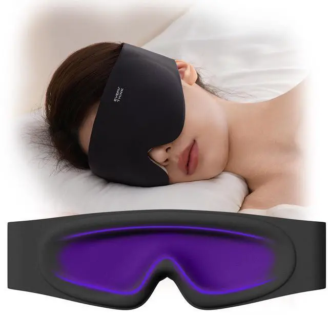 Main image of Sleep Mask for Men Women - Eye Masks for Sleep, 100% Blackout Eye Covers for Sleeping, Eye Mask for Lash Extensions, 3D Zero Eye Pressure Travel Eye Mask Blindfold for Side Sleeper