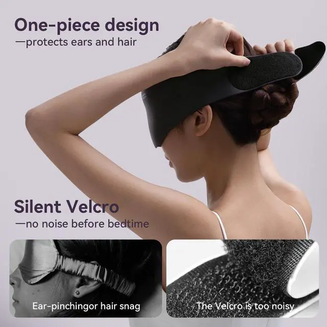 Alt view image 3 of 7 - Sleep Mask for Men Women - Eye Masks for Sleep, 100% Blackout Eye Covers for Sleeping, Eye Mask for Lash Extensions, 3D Zero Eye Pressure Travel Eye Mask Blindfold for Side Sleeper