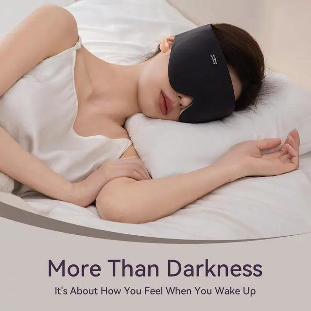 Alt view image 6 of 7 - Sleep Mask for Men Women - Eye Masks for Sleep, 100% Blackout Eye Covers for Sleeping, Eye Mask for Lash Extensions, 3D Zero Eye Pressure Travel Eye Mask Blindfold for Side Sleeper