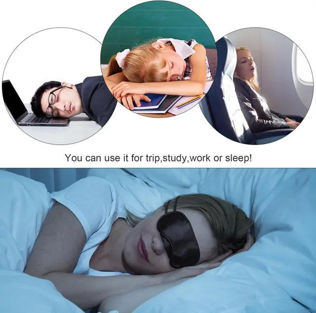 Alt view image 7 of 7 - Blindfold Eye Mask Shade Cover for Sleeping with Nose Pad, 10 Pack
