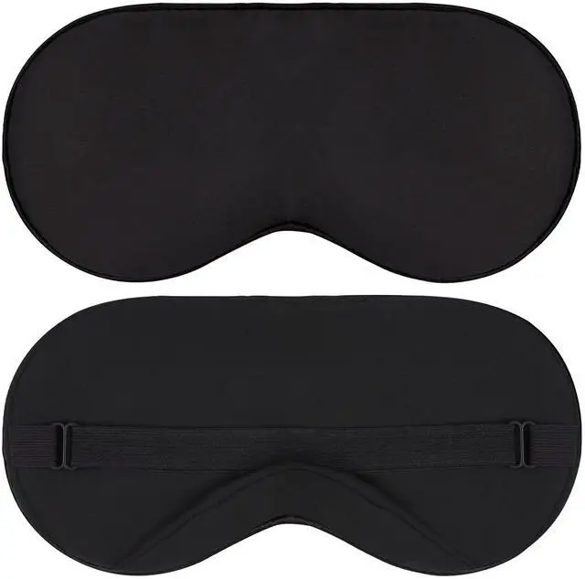 Main image of Sleep Mask - Black, 100% Tencel Derived from Natural Wood Pulp - Lightweight Eye Mask with Adjustable Strap - Blackout Blindfold for Women & Men - Comfortable Light Blocking Eye Cover