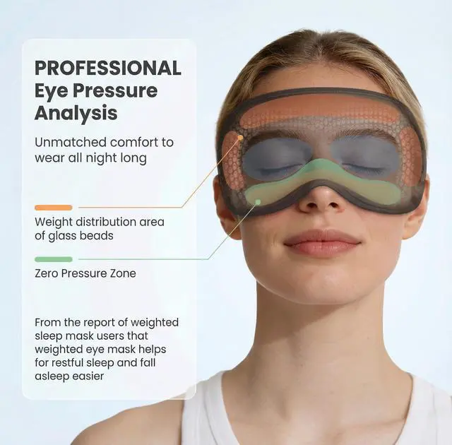 Alt view image 6 of 7 - Weighted Eye Mask for Sleeping 2 Pack: Gentle Pressure Blackout Sleep Mask with 3D Contoured Cups, Zero Eye Pressure Sleep Mask for Lash Extensions, Memory Foam Travel Mask, Black Purple