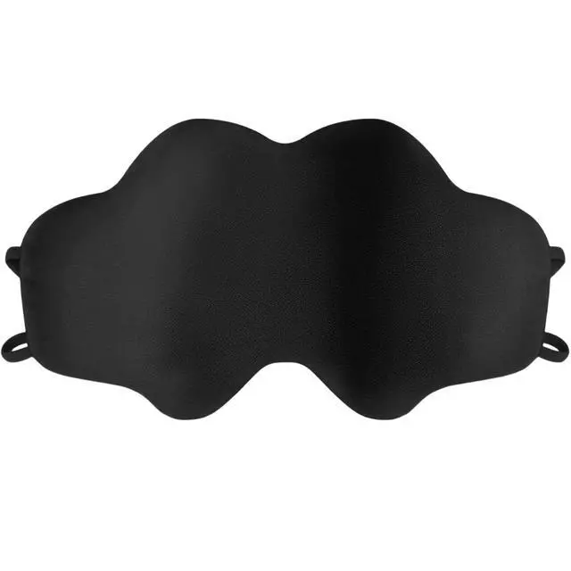 Alt view image 6 of 7 - Cute Cloud Silk Sleeping Mask - Black Double Sided Lightweight Light-Blocking Zero Pressure Cloud Shape Comfortable Blackout Eye Mask Blindfold with Ear for Women Side Sleeper Travel Airplane