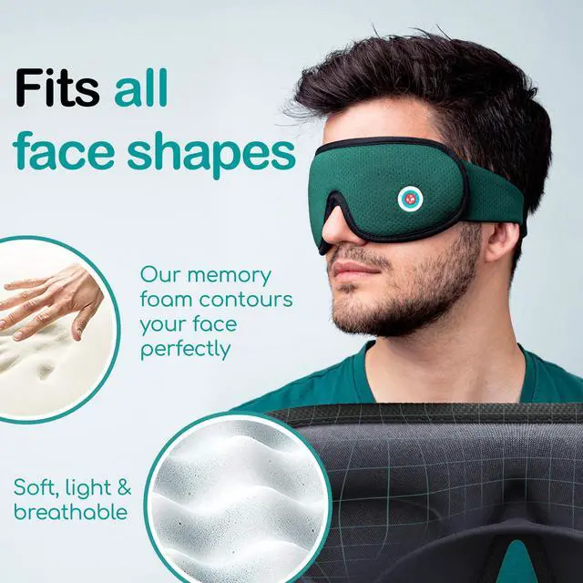 Alt view image 5 of 7 - Sleep Mask Cotton Eye Mask with 3D Memory Foam for Sleeping