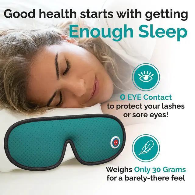 Alt view image 7 of 7 - Sleep Mask Cotton Eye Mask with 3D Memory Foam for Sleeping