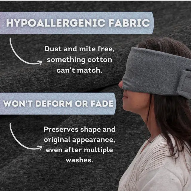 Alt view image 3 of 7 - Sleep Mask for Men Women, 100% Light Blocking, Comfortable Adjustable for All Head Sizes, Breathable Eye Mask, Ideal Blackout Sleep Mask for Side Sleepers, Travel, Airplane, Nap, Shift Work