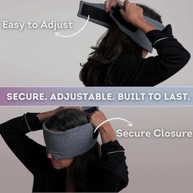 Alt view image 6 of 7 - Sleep Mask for Men Women, 100% Light Blocking, Comfortable Adjustable for All Head Sizes, Breathable Eye Mask, Ideal Blackout Sleep Mask for Side Sleepers, Travel, Airplane, Nap, Shift Work