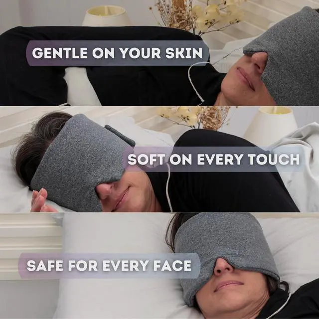 Alt view image 5 of 7 - Sleep Mask for Men Women, 100% Light Blocking, Comfortable Adjustable for All Head Sizes, Breathable Eye Mask, Ideal Blackout Sleep Mask for Side Sleepers, Travel, Airplane, Nap, Shift Work