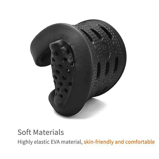 Alt view image 4 of 7 - Shower Shoes for Men Women, Non Slip Quick Dry Shower Sandals with Drain Holes, Lightweight EVA Shower Slippers for Gym, College Dorm, Pool, Locker Room Black EU44-45