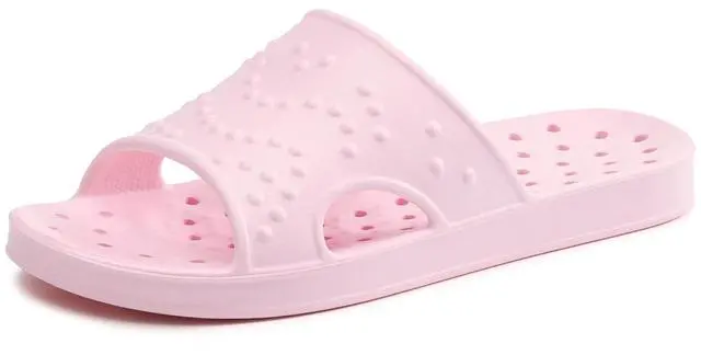 Main image of Shower Shoes for Women Men with Arch Support Quick Drying Pool Slides Lightweight Beach Sandals with Drain Holes, Pink 8-9 Women / 6.5-7.5 Men